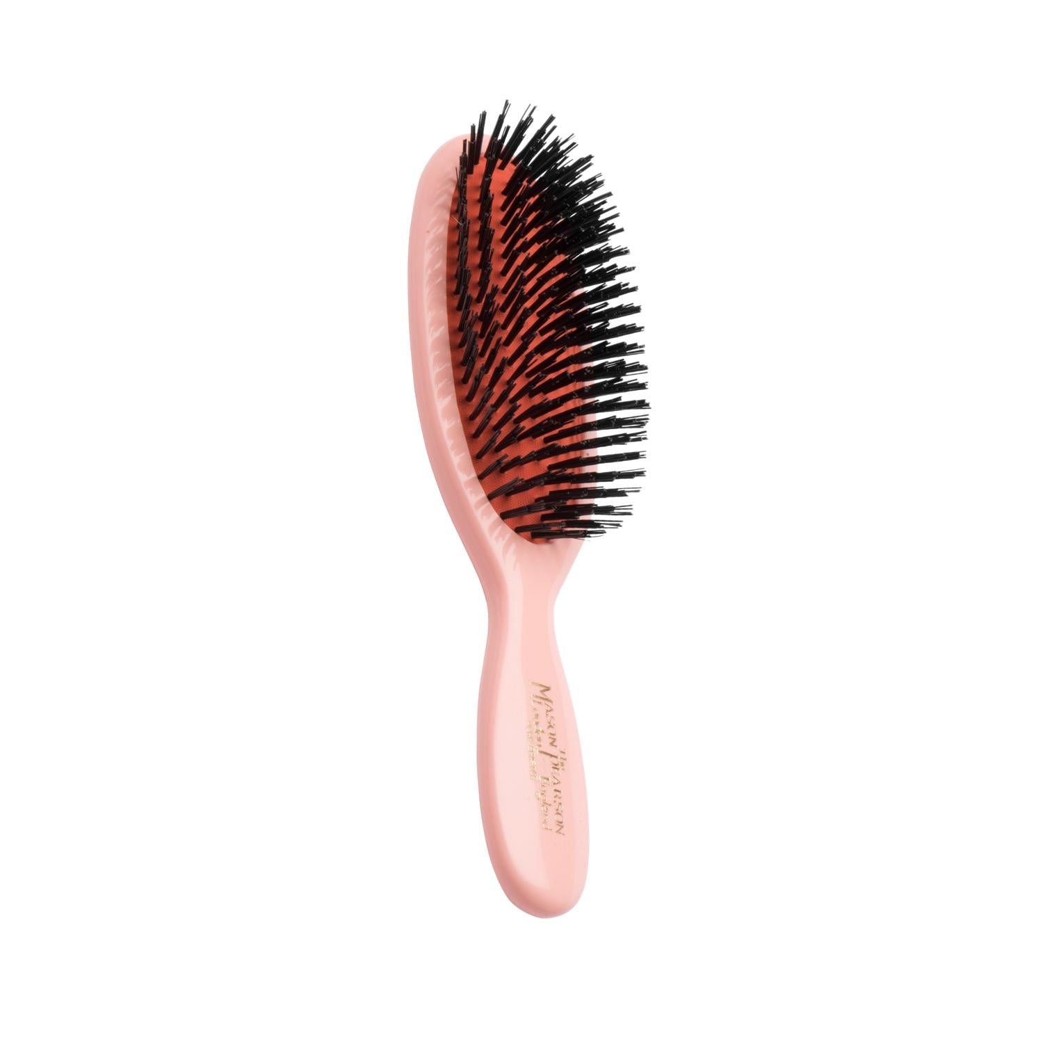 Mason Pearson Pocket Boar Bristle B4 Pink Hair Brush:  Shine & Health On-the-Go. Premium Quality, Travel-Friendly, Stimulates Hair Growth