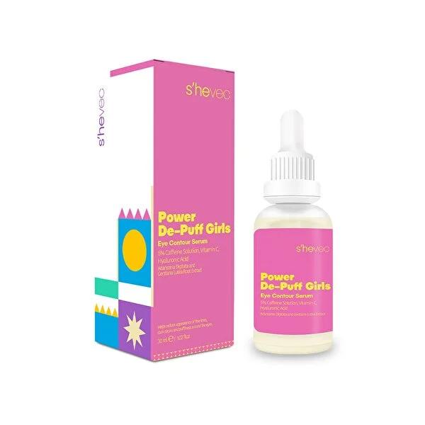 She Vec Caffeine Serum Power De Puff Girls - Dark Circles & Puffiness Reduction Eye Serum - 30ml