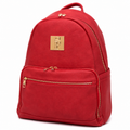 Red Leather Carrier Backpack