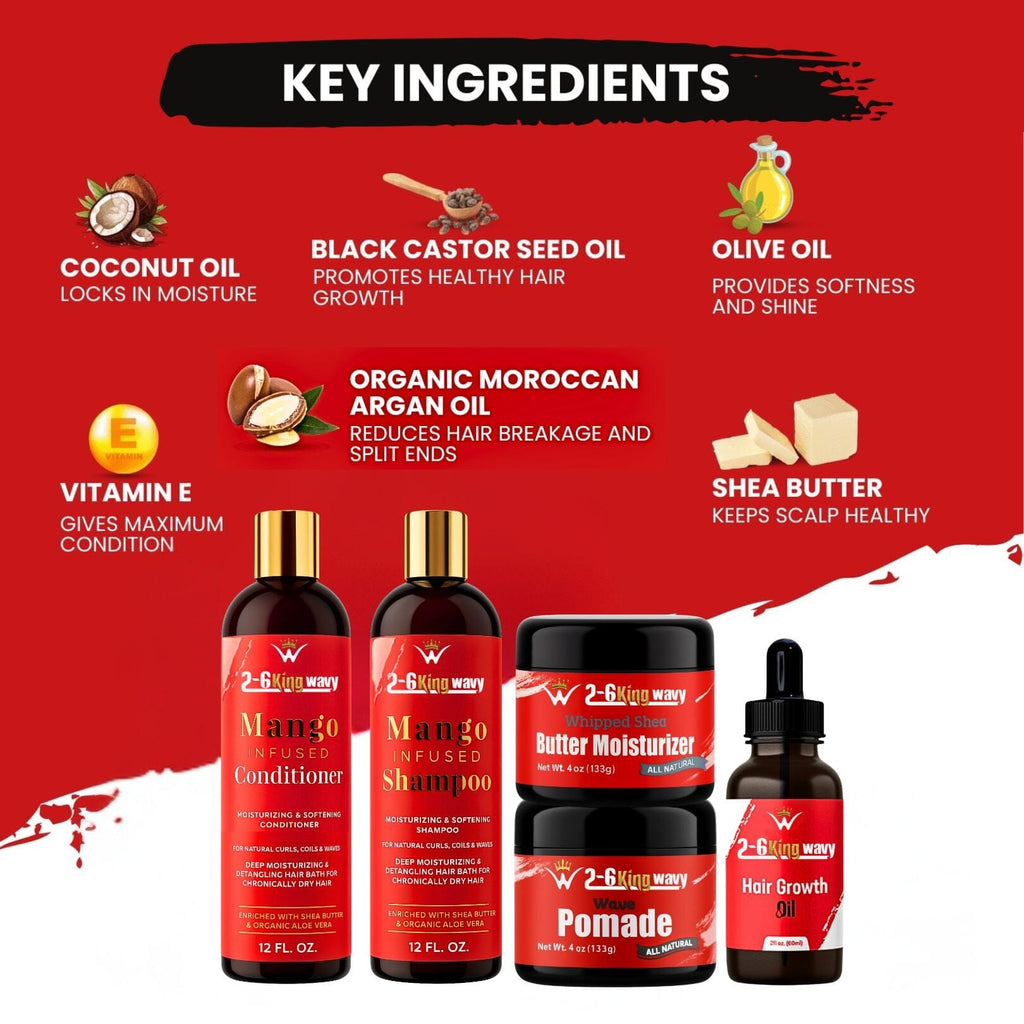 Natural Hair Care Essentials Bundle for Waves & Coarse Hair (Junkie Pack)