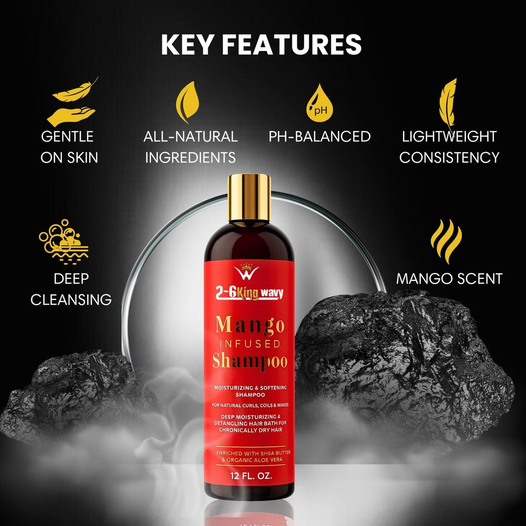 Mango Moisturizing Shampoo for Waves & Coarse Hair (Shampoo Bottle)