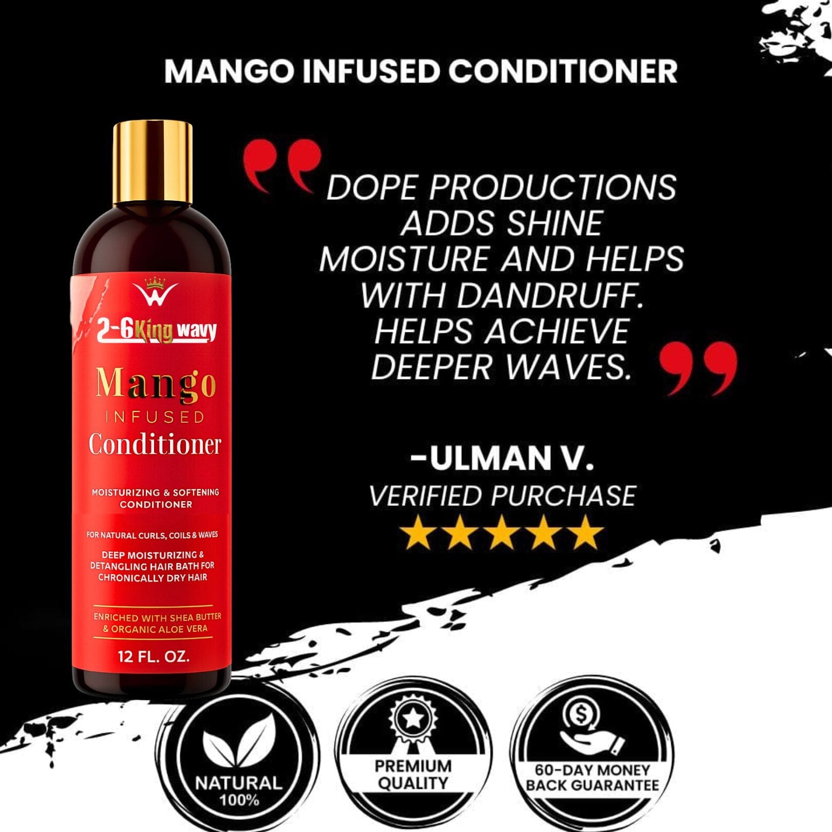 Mango Moisturizing Conditioner for Soft, Manageable Hair (Conditioner Bottle)