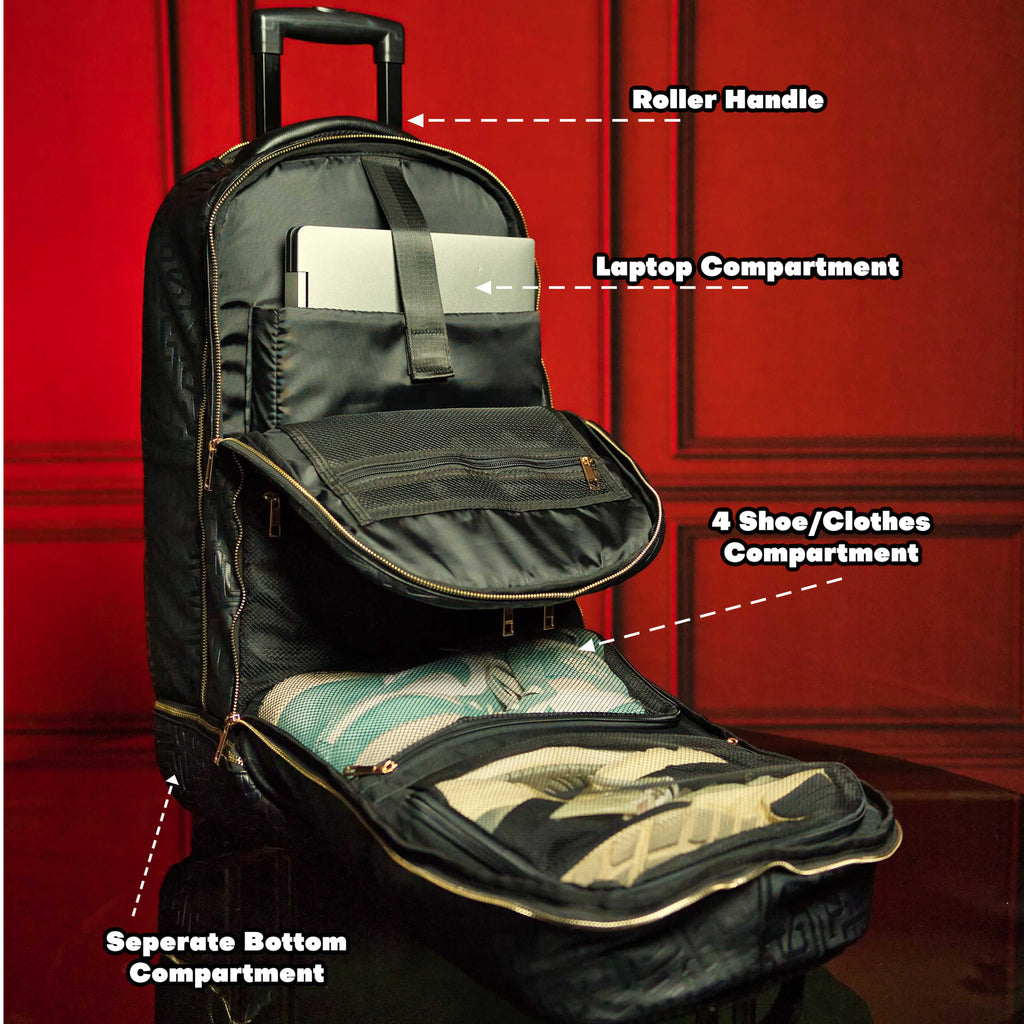 Black Leather Carry-On Roller Bag (Only 150 Made)