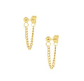 RYLIE DAINTY GOLD LOOP CHAIN EARRINGS