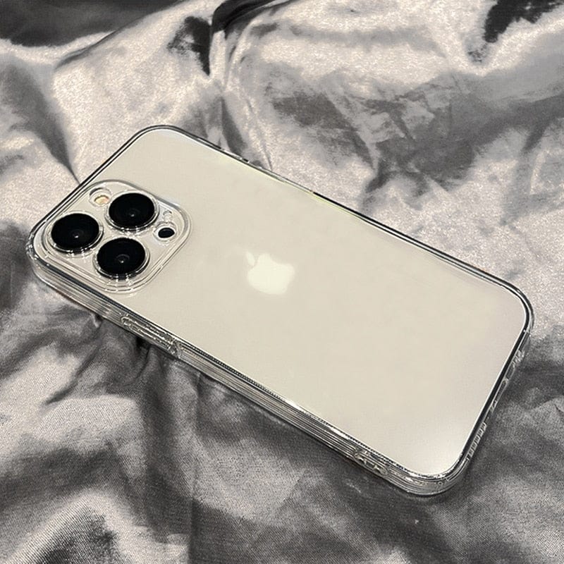 Luxury Plating Square Frame Clear iPhone Case