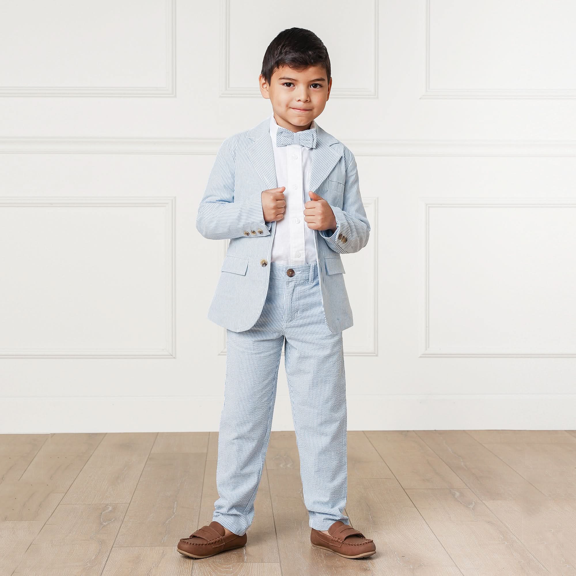 Organic Seersucker Suit Pant