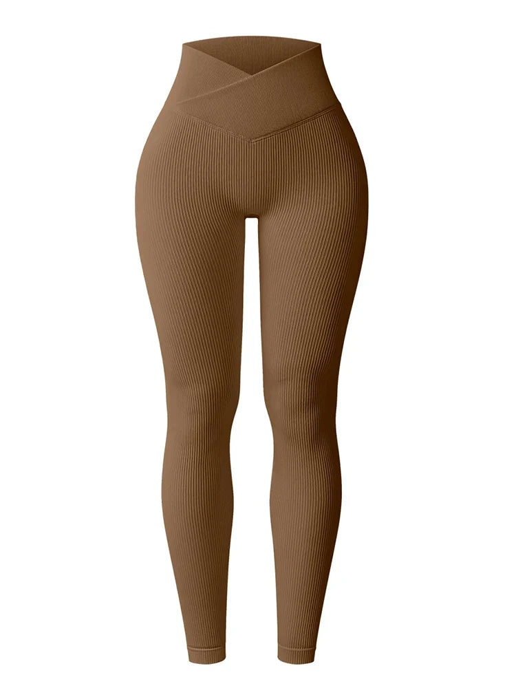 New Winter Women Yoga Thread High Waist Buttock Lifting Sports Yoga Pants