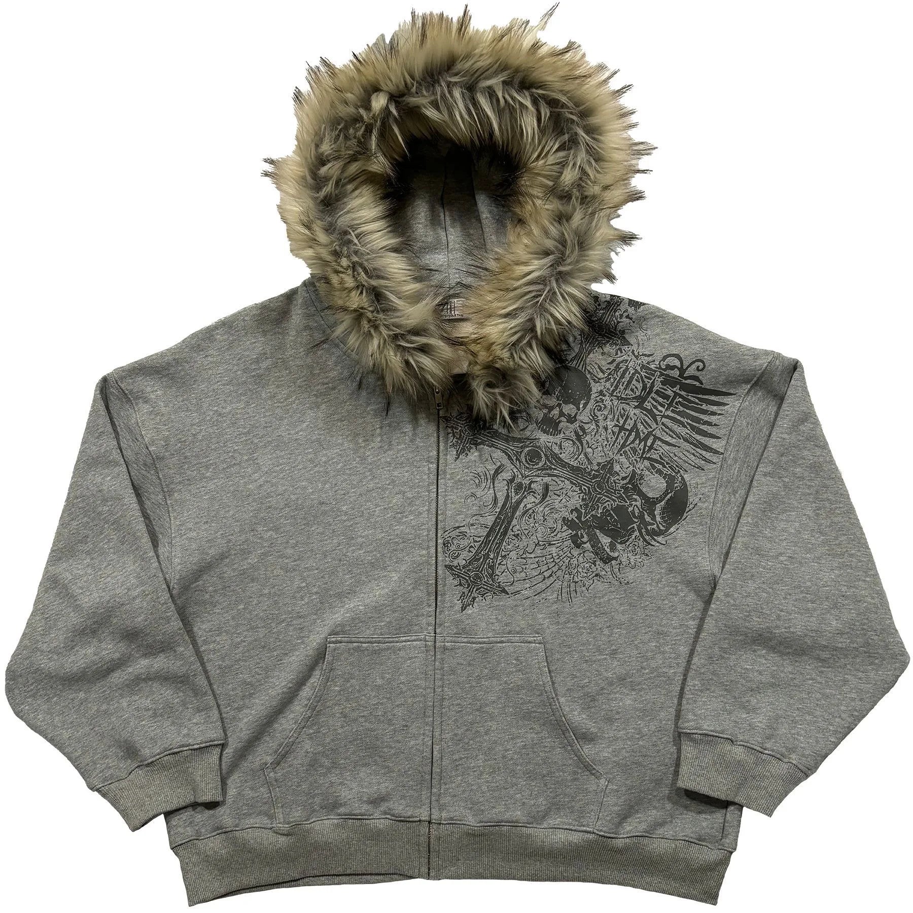 Autumn and winter new Y2K unisex zipper thick sweatshirt jacket with hat simple daily versatile and not monotonous