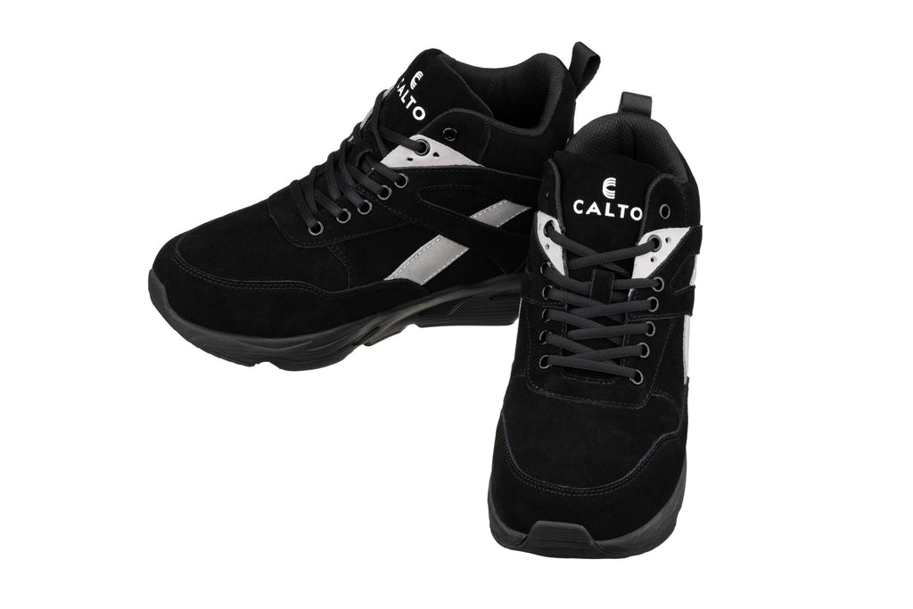 CALTO - S33594 - 4 Inches Taller (Black/Grey) - Sneakers