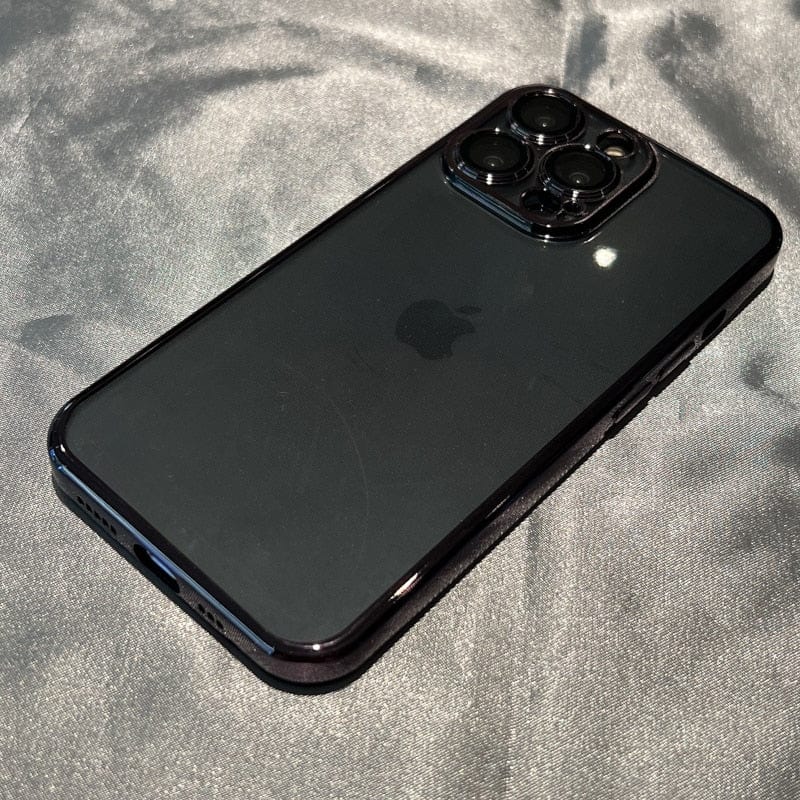 Luxury Plating Square Frame Clear iPhone Case
