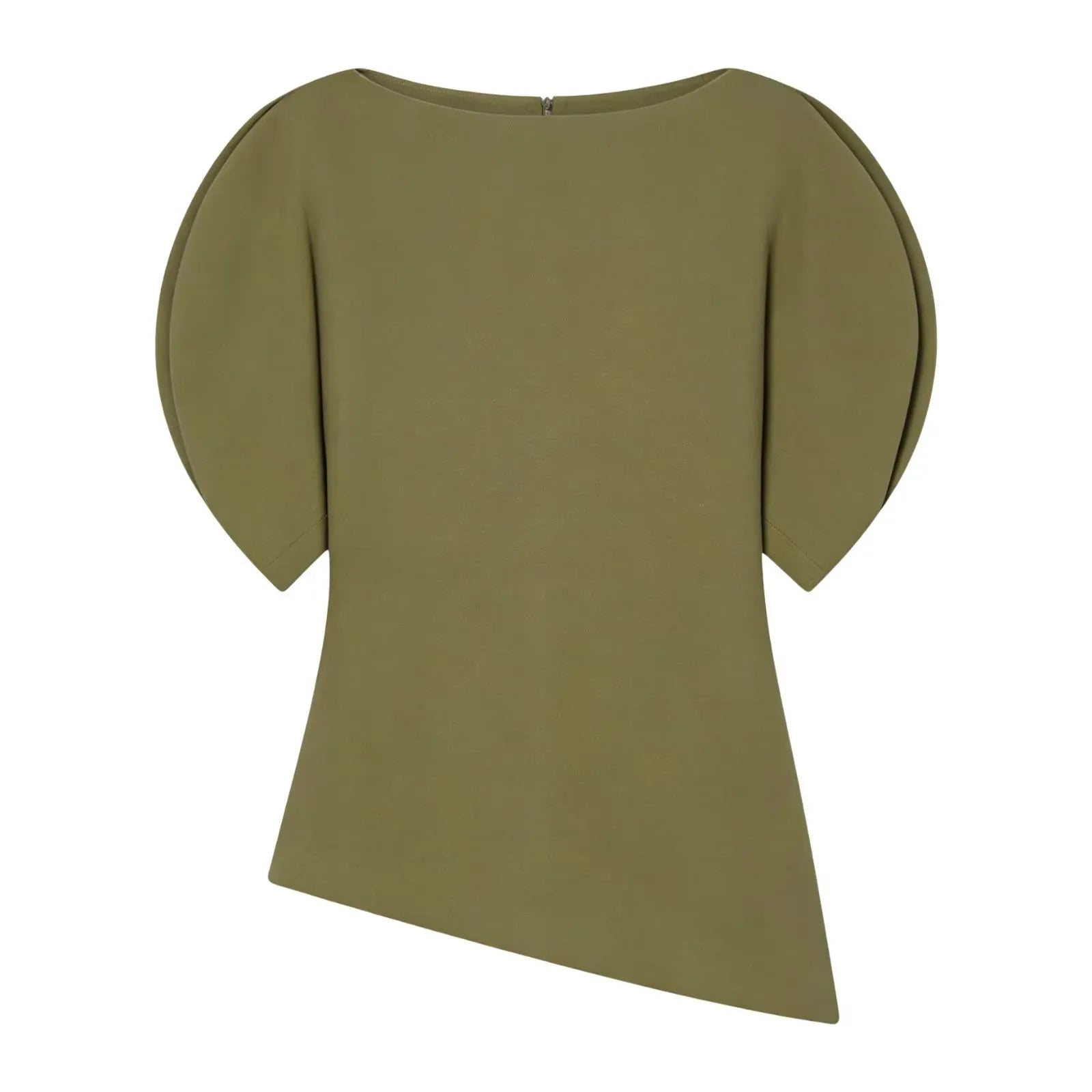 HH Women Vintage Black Short Puff Sleeve Shirts O Neck Asymmetrical Hem Blouse 2026 Spring Trend High Street Lady Chic Tops