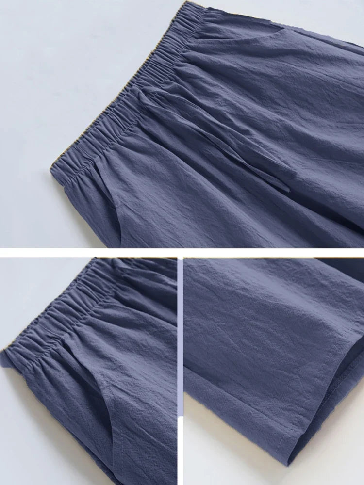 ITOOLIN Casual Linen Shorts Women Gym Workout Shorts Short Pants High Waisted Black Ladies Short Femme Women Shorts Sport Femme