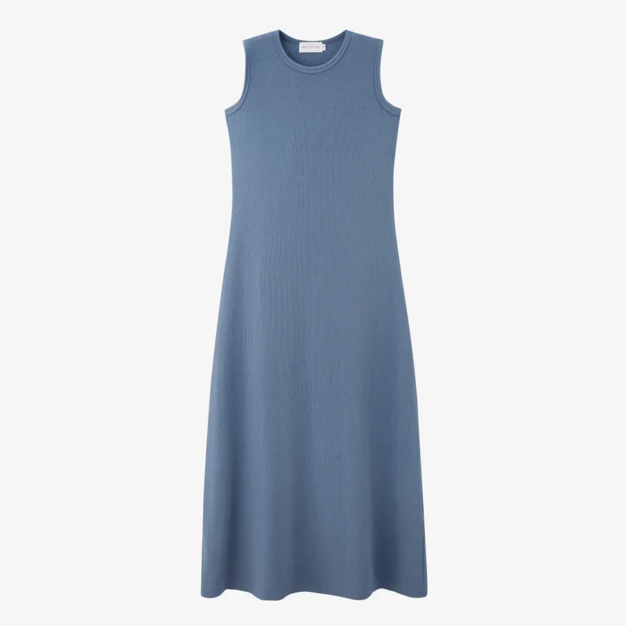 AS 2025 summer ribbing closed-fit wrap tops + Aline dress high Stretch matching sets