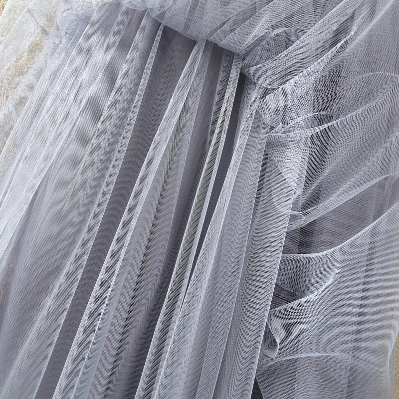 Vintage Tulle Skirt Women Streetwear Elastic High Waist Mesh Pleated Skirts Summer Elegant Korean A Line Office Ladies Skirt New