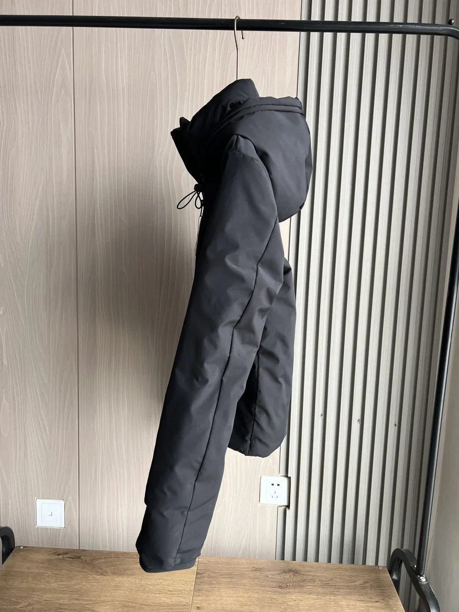 ETJ 2025 Autumn/Winter New  women's short imitation wind waterproof hooded thick warm cotton jacket Outdoor coat 4749703