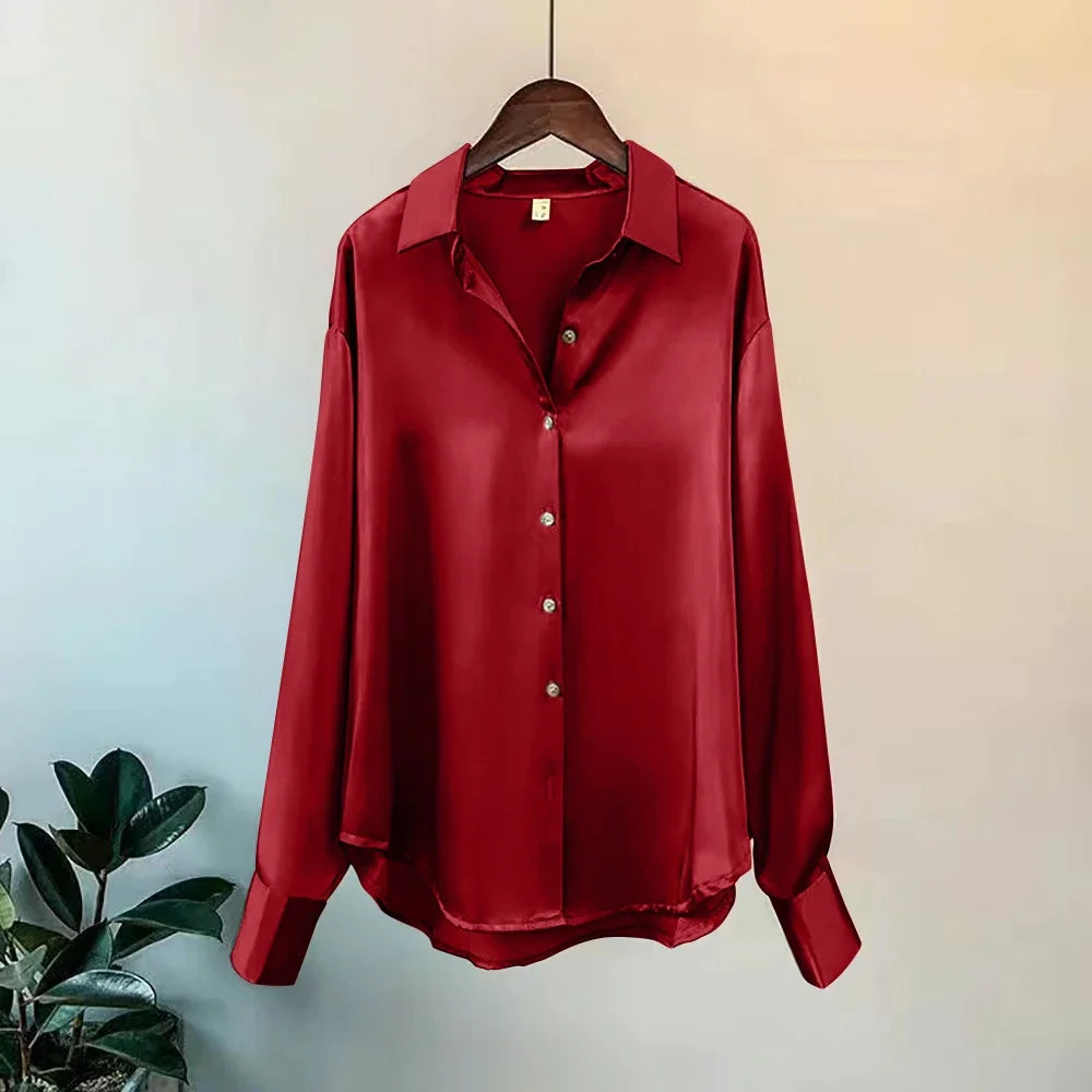 2025Spring Shirt And Blouses New Sweater Cardigans Woman Top Knitted Korean Long Sleeve Lapel Button Elegance Sweet Casual Coats