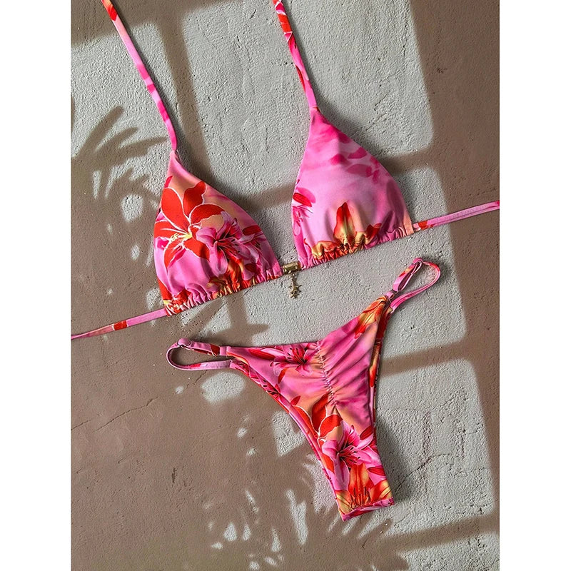 Micro Bikini Women Swimsuit Two-Piece Bathing Suit Woman Swimwear 2026 Sexy Leopard Push Up Thong Bikinis Sets Beachwear Summer