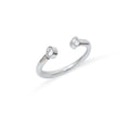JOLIE SILVER CZ DIAMOND OPEN RING - SAMPLE