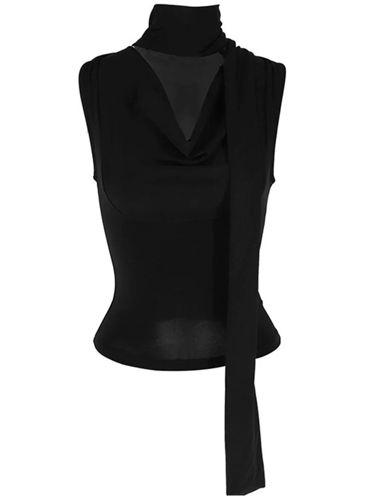 Solid Tank Summer New Women Sexy Sleeveless V-Neck Lady Top Fashion Bandage Streetwear Casual Slim Tank Elegant Knitted Clothing