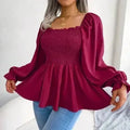 Loose Fit Chiffon Blouse - Elegant Polyester Top | Femstylo