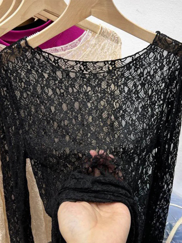 Women Long-sleeved Sexy Slim Fitting Underwear Trend in Spring Autumn 2025