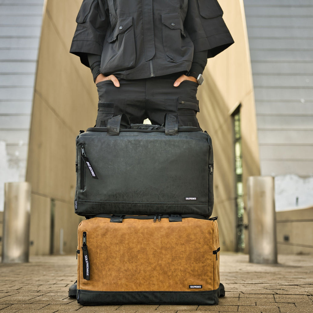 Black Leather Sneaker Duffle