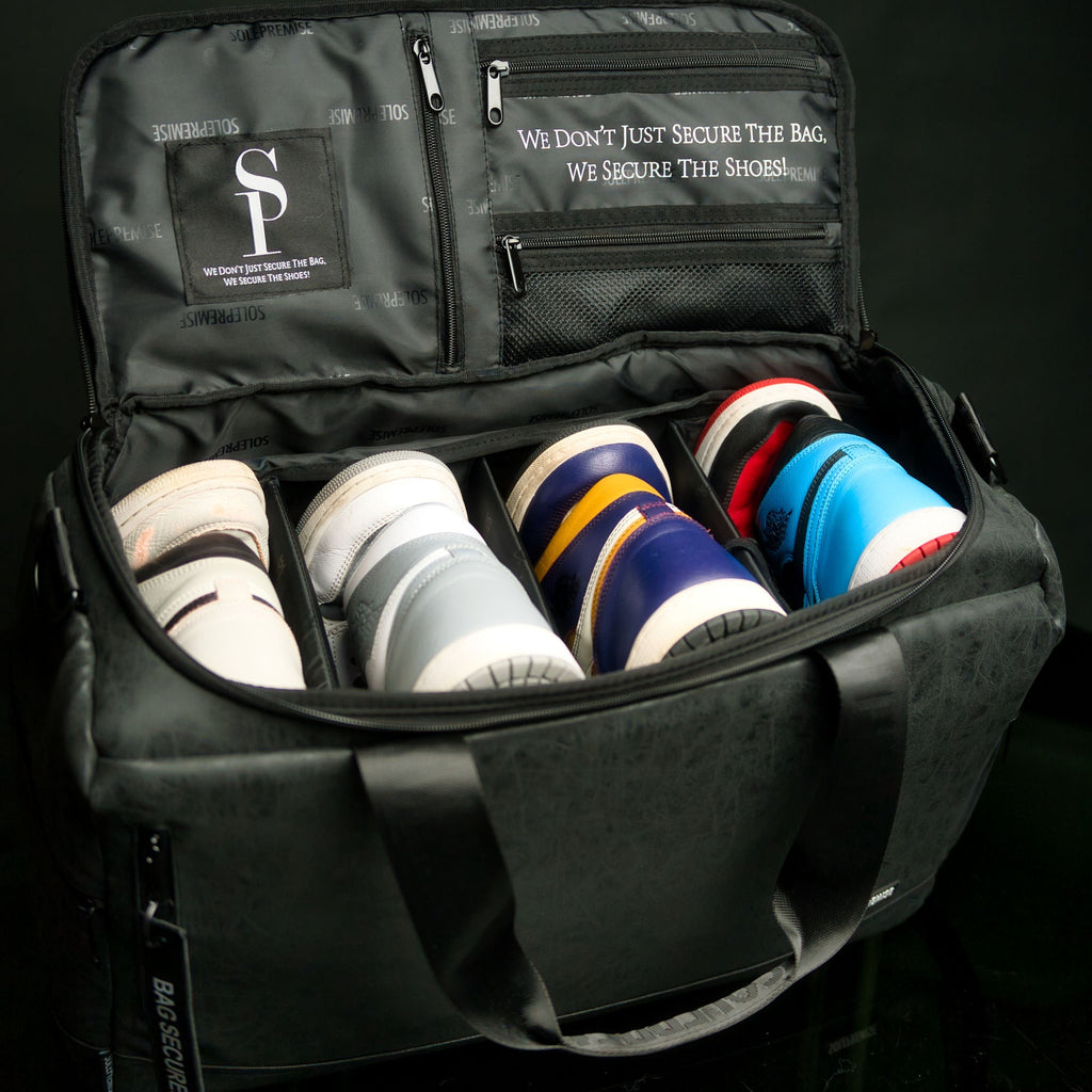 Black Leather Sneaker Duffle