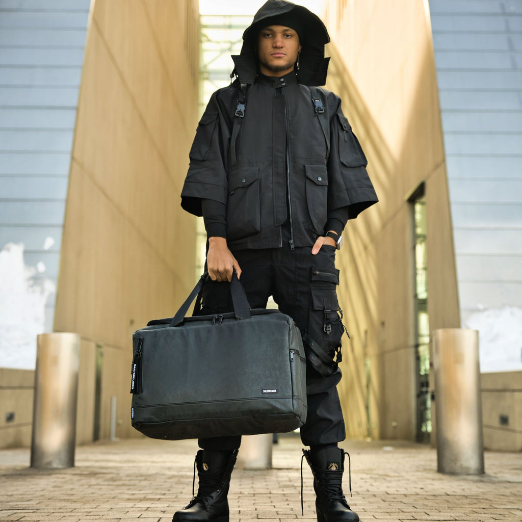 Black Leather Sneaker Duffle