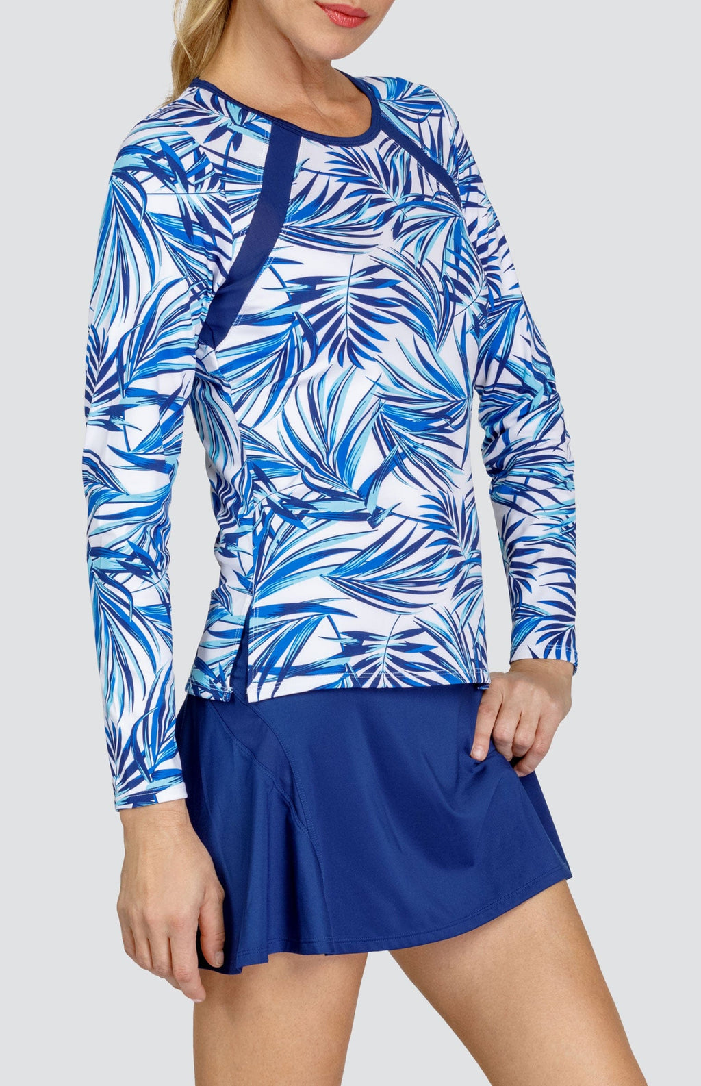 Floria Top - Coconut Palms-Blue