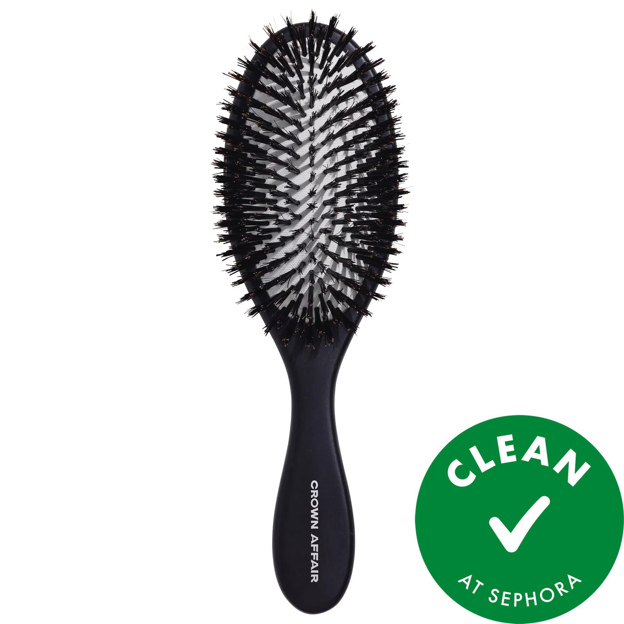 Ethical Edge Brush No. 003: Natural Boar Bristle Hair Brush for Shine, Scalp Stimulation & Detangling of Straight & Wavy Hair