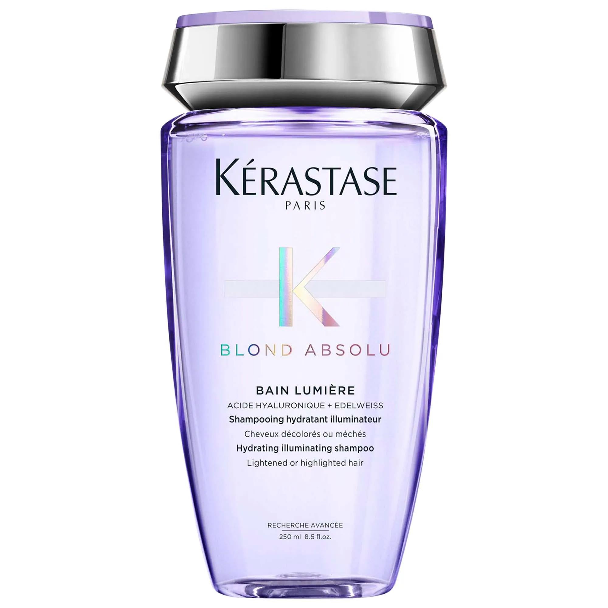 Kerastase Blond Absolu Hydrating Illuminating Shampoo for Blonde Hair - Hyaluronic Acid, Color Safe, Hydrating Shampoo for Dry Damaged Hair
