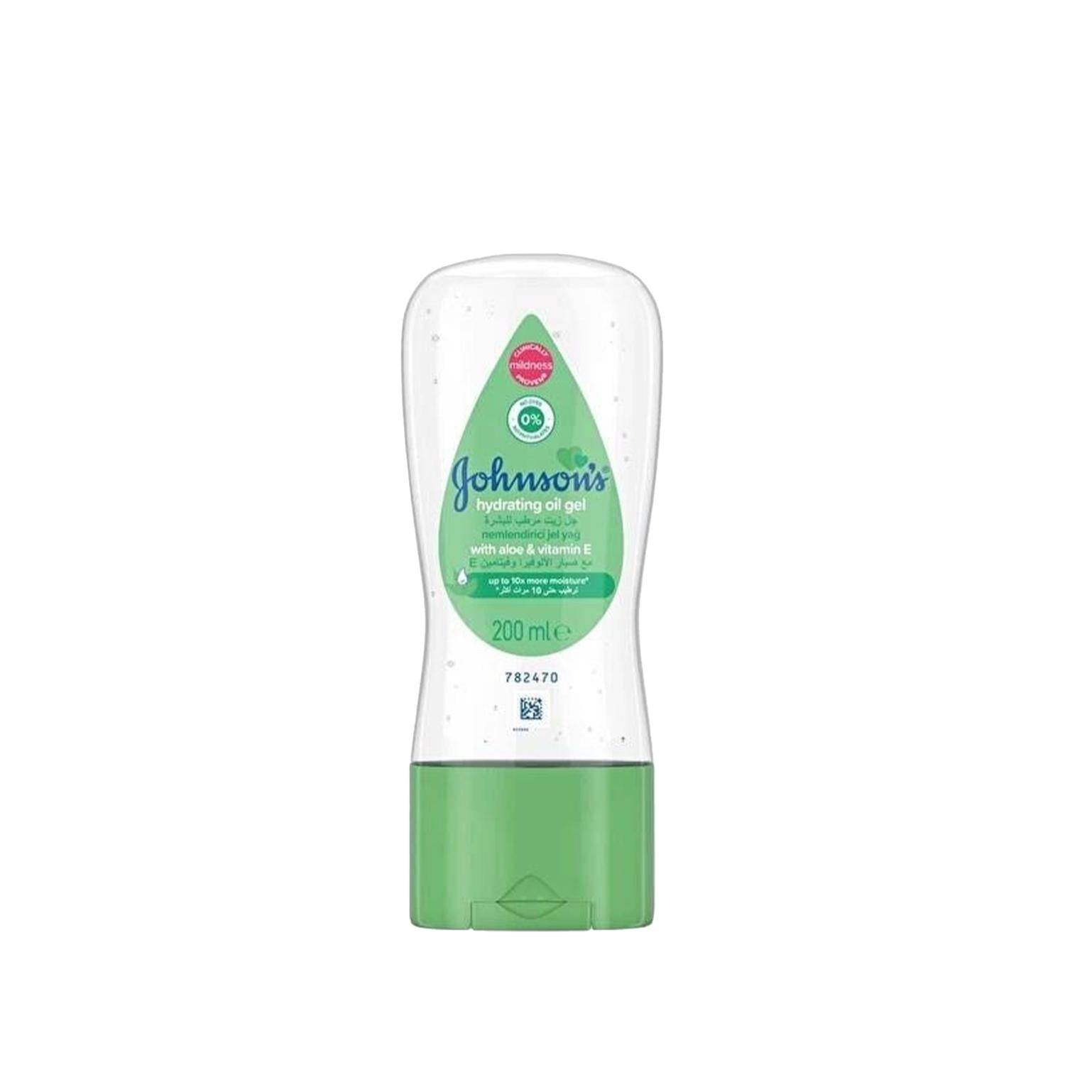 Johnson's Baby Moisturizing Gel with Aloe Vera and Vitamin E - Gentle Skincare for Infants - 200ml