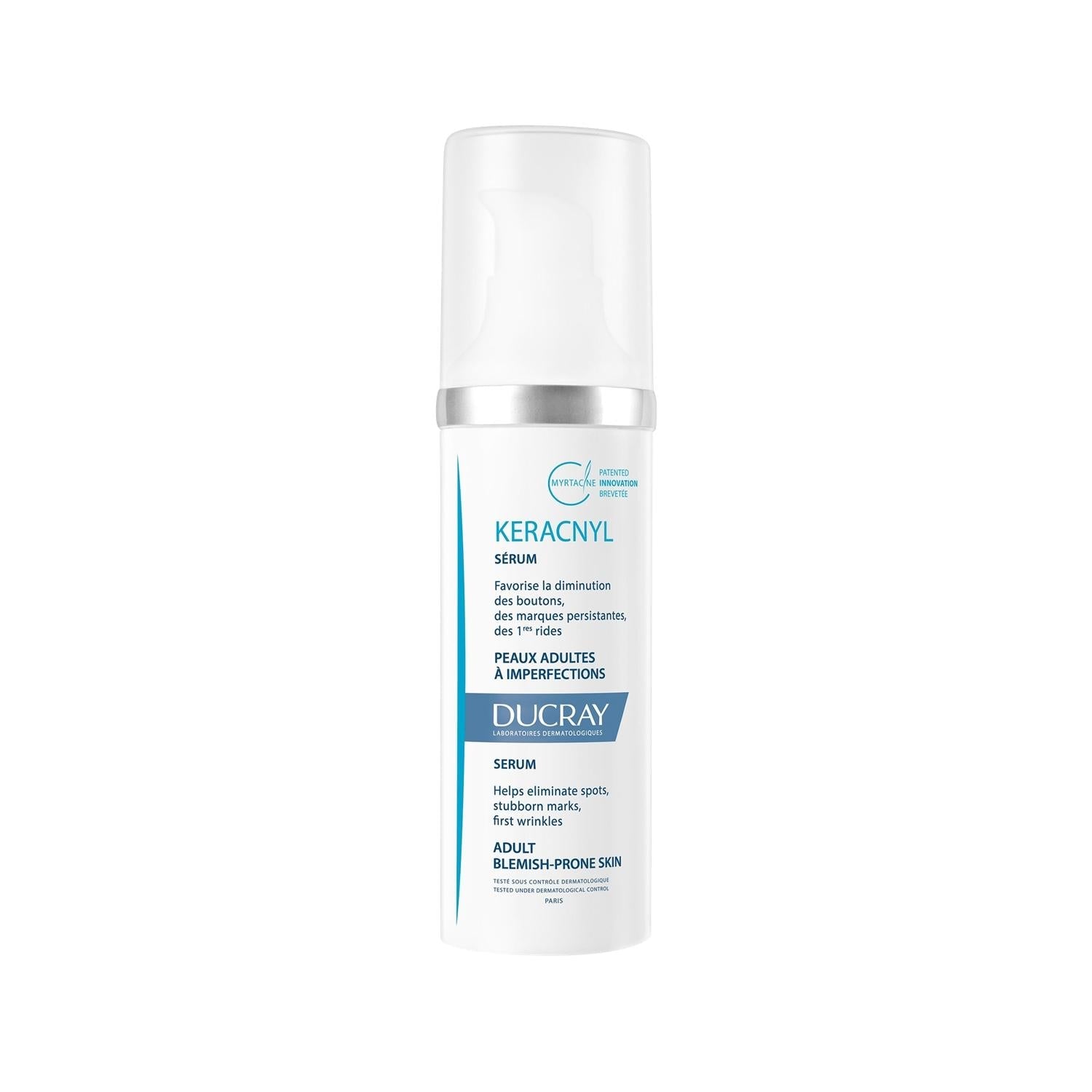 Ducray Keracnyl Anti-Acne Serum - Reduces Acne Scars, Blackheads & Wrinkles - 30ml
