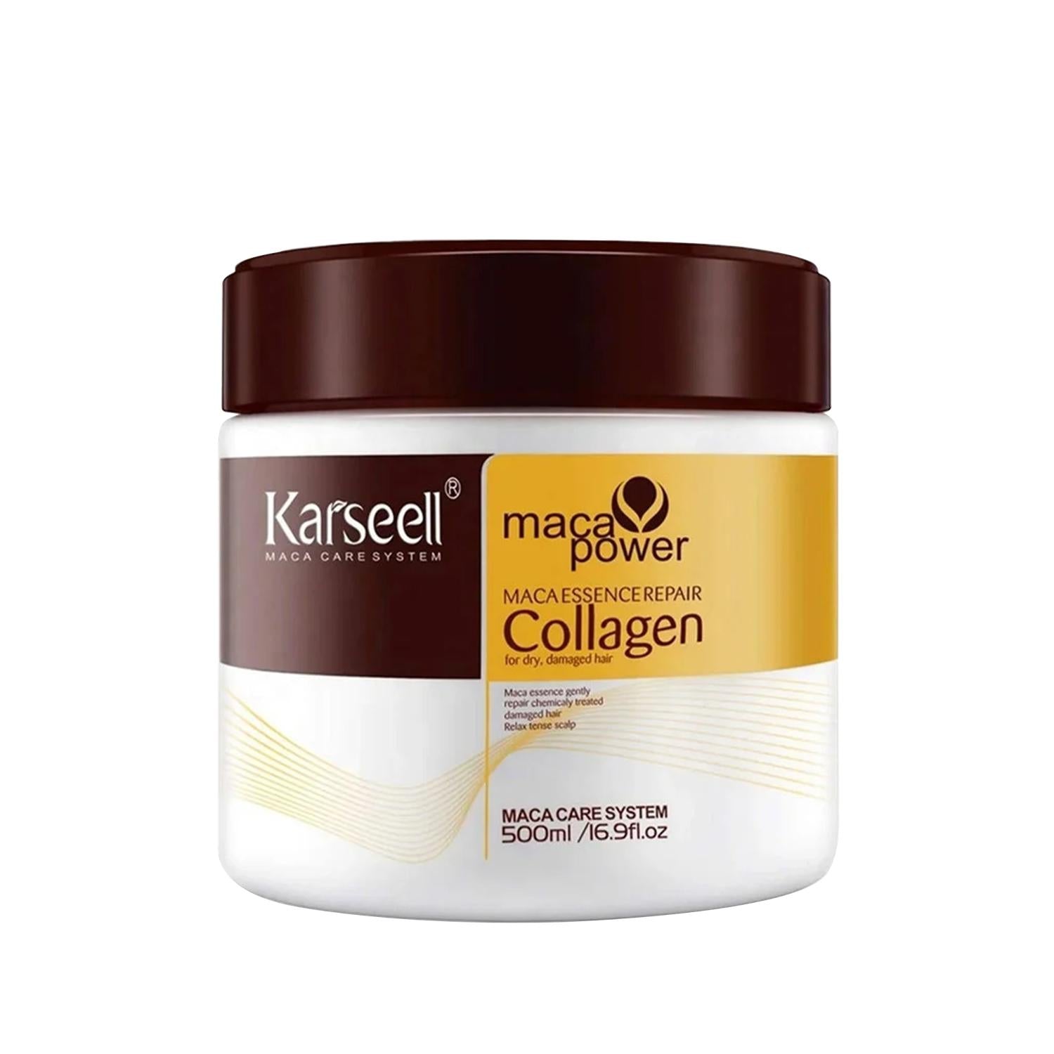 Karseell Maca Power Collagen Hair Mask - 500ml Nourishing Repair for Damaged Hair