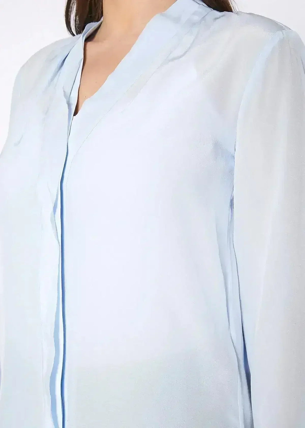 Women's Sheer Placket Hi Low Stylish Blouse | Femstylo