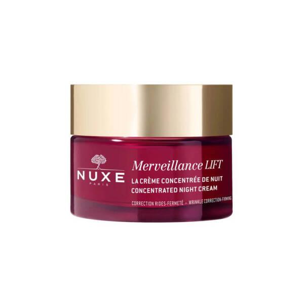 Nuxe Merveillance Lift Concentrated Night Cream 50ml - Anti-Aging Hyaluronic Acid Night Cream for Dry, Mature Skin
