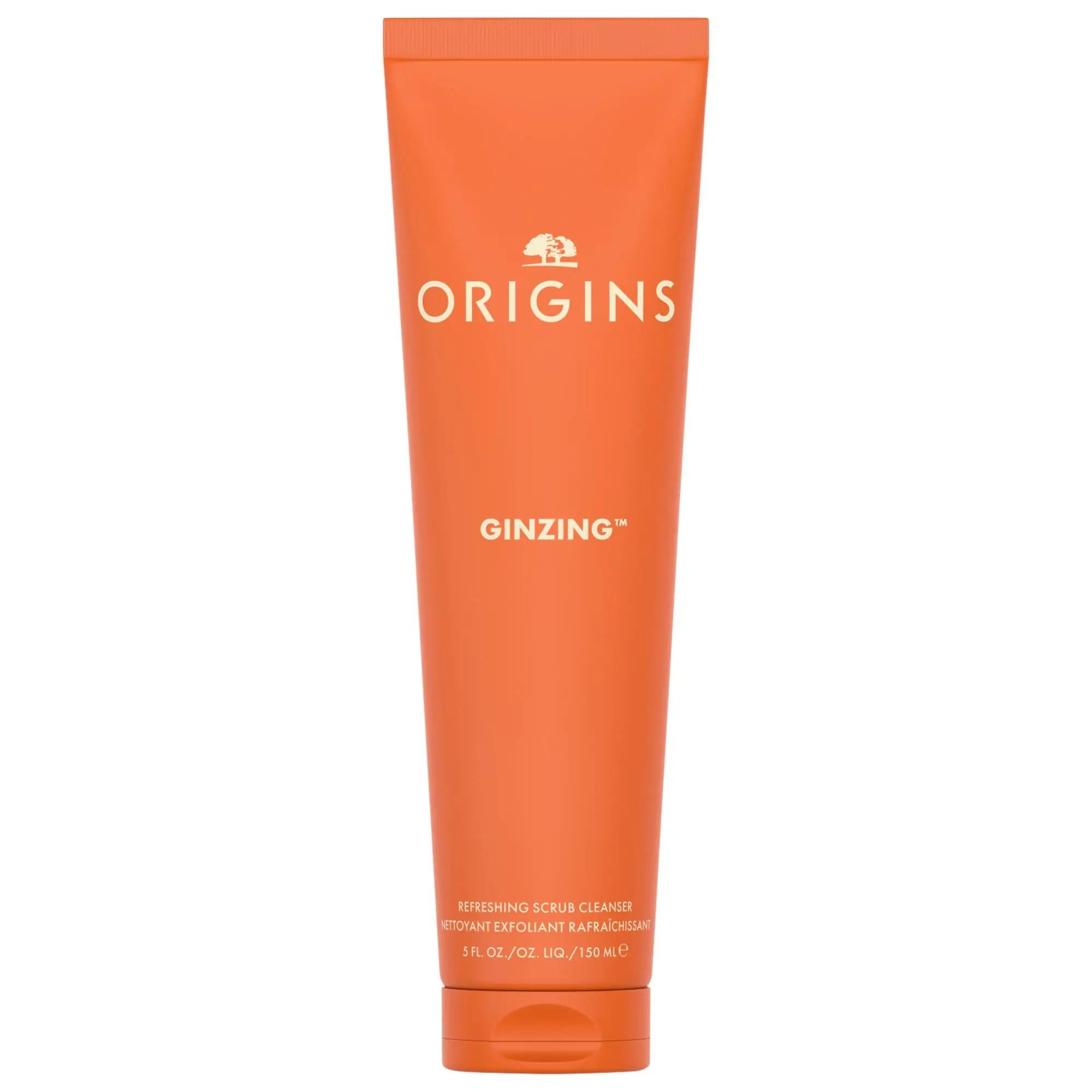 GinZing Refreshing Scrub Cleanser - Vegan Exfoliating Face Cleanser for Brightening Skin, Cruelty-Free & Natural Ingredients