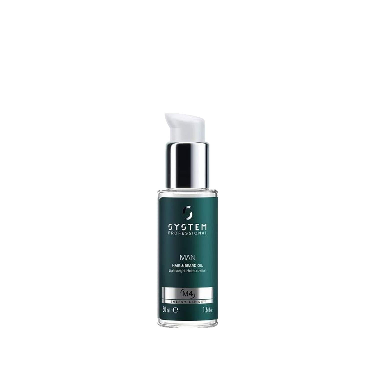 Wella System Professional Man Hair and Beard Oil - Nourishing Men's Grooming Product, 50 ml