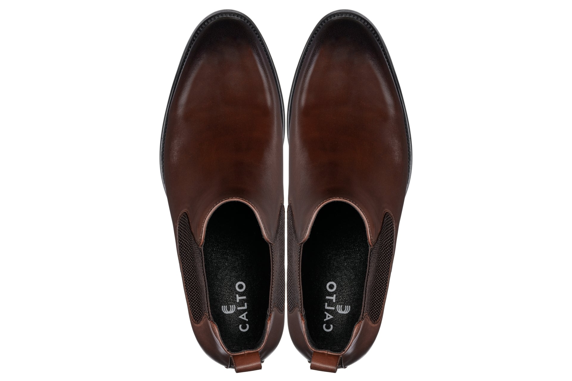 CALTO - Y72231 - 2.8 Inches Taller (Coffee Brown) - Chelsea Boots