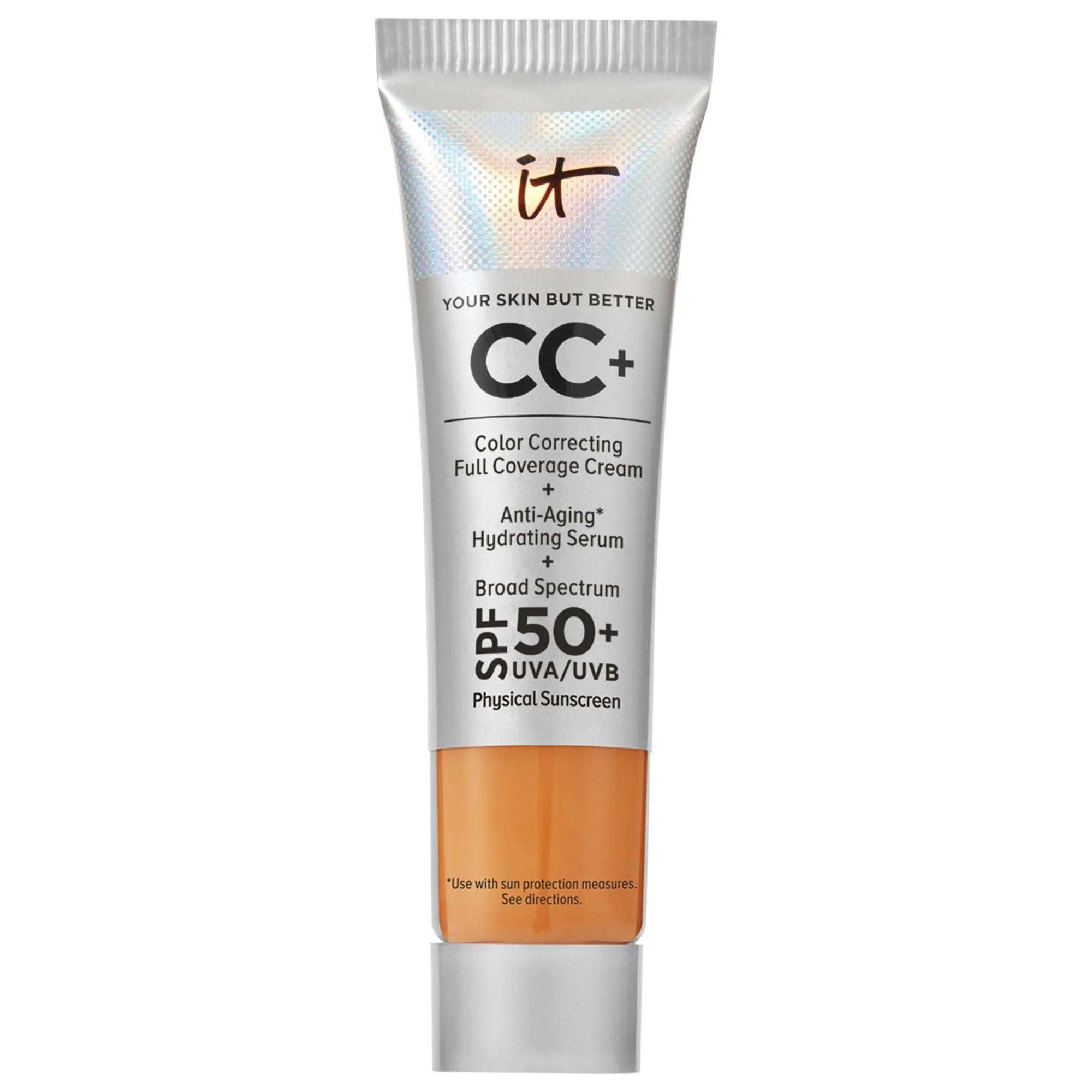 IT Cosmetics CC+ Cream: Full Coverage Color Correcting Foundation with SPF 50+ | Anti-Aging, Hydrating, Natural Finish & Acne Scar Coverage
