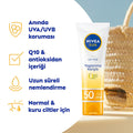 Nivea Sun SPF 50+ Anti-Aging Q10 Facial Sunscreen: Daily Sun Protection for Wrinkles & Dark Spots, Broad Spectrum UVA/UVB Defense