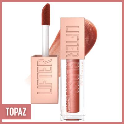 Maybelline Lifter Gloss: Hyaluronic Acid Moisturizing Lip Gloss - Plumping, Non-Sticky, and Hydrating Topaz Lip Makeup