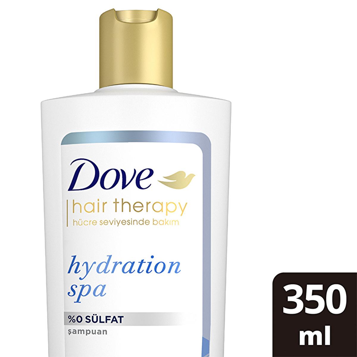 Dove Hair Therapy Hydration Spa Shampoo: Intense Moisture for Dry & Damaged Hair - Hyaluronic Acid, Deep Scalp Care, Stronger Hair