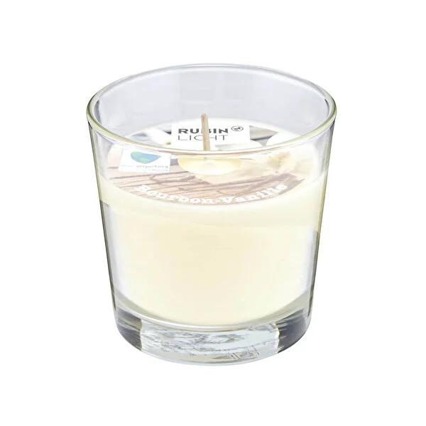 Rubin Licht Bourbon Vanilla Scented Candle | Long Burning Glass Jar Candle for Home Fragrance & Aromatherapy - 25 Hour Burn