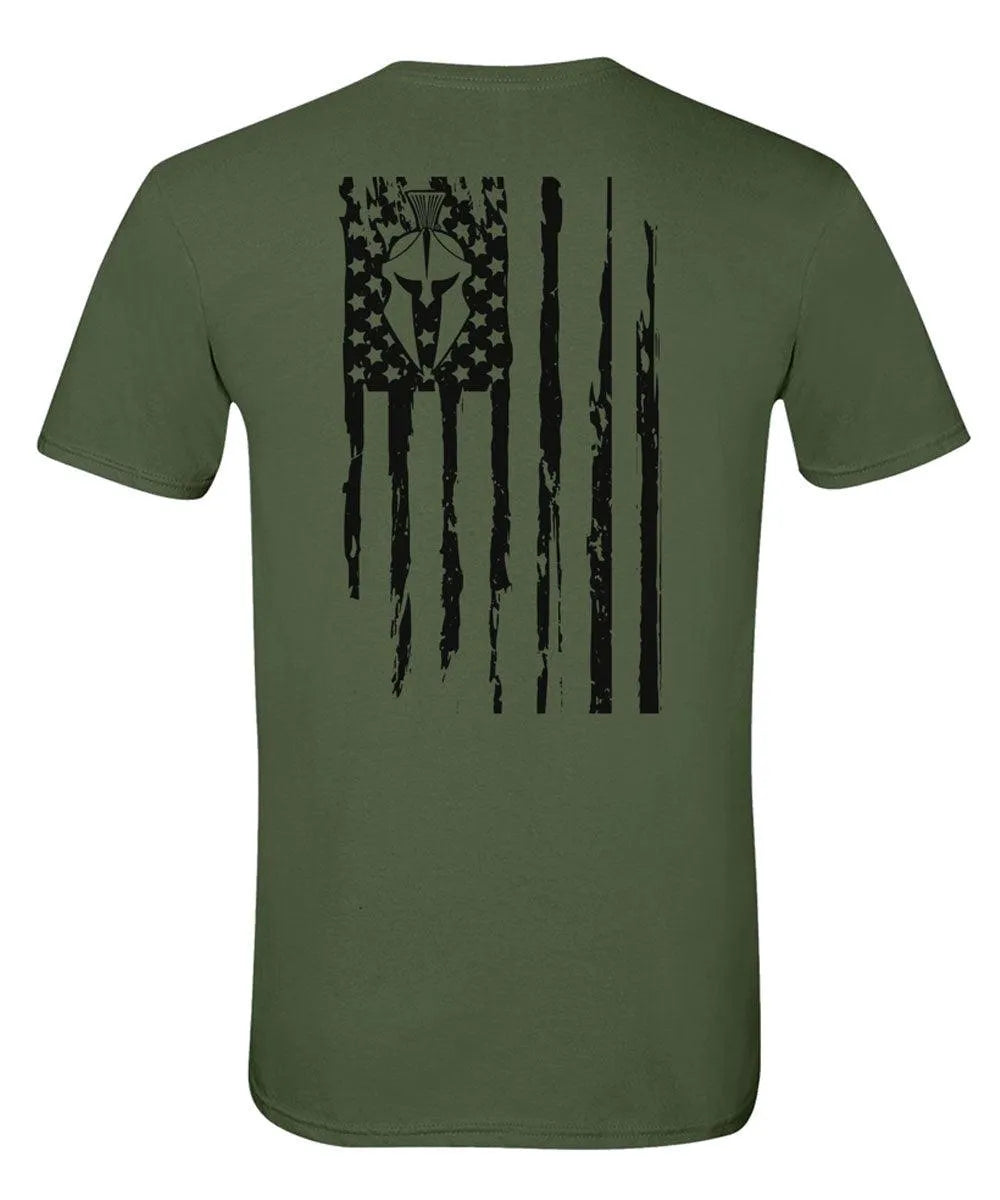Kryptek Spartan Star Flag - Mens T-Shirt (Closeout)
