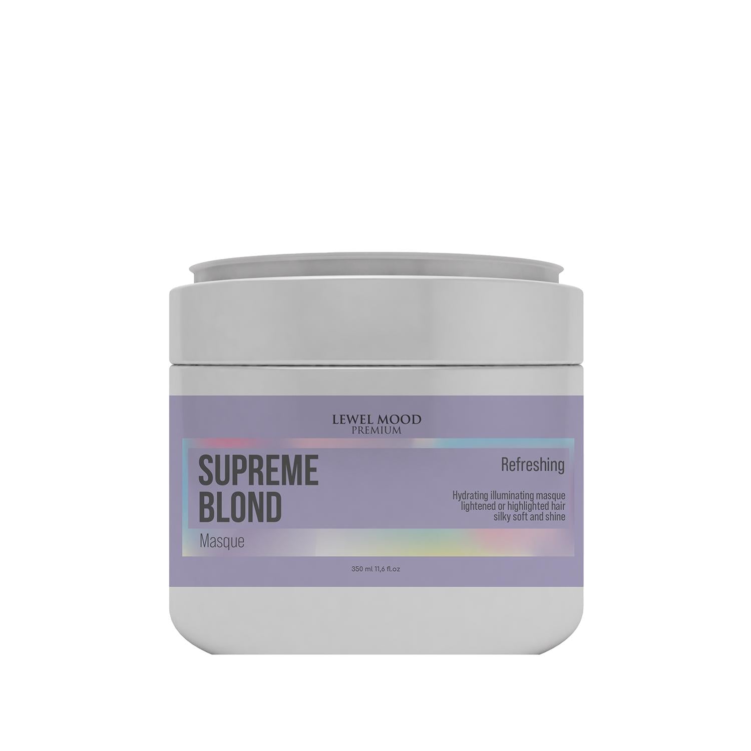 Lewel Mood Premium Supreme Blond Hair Care Mask - Nourishing, Moisturizing, 11.83 fl oz