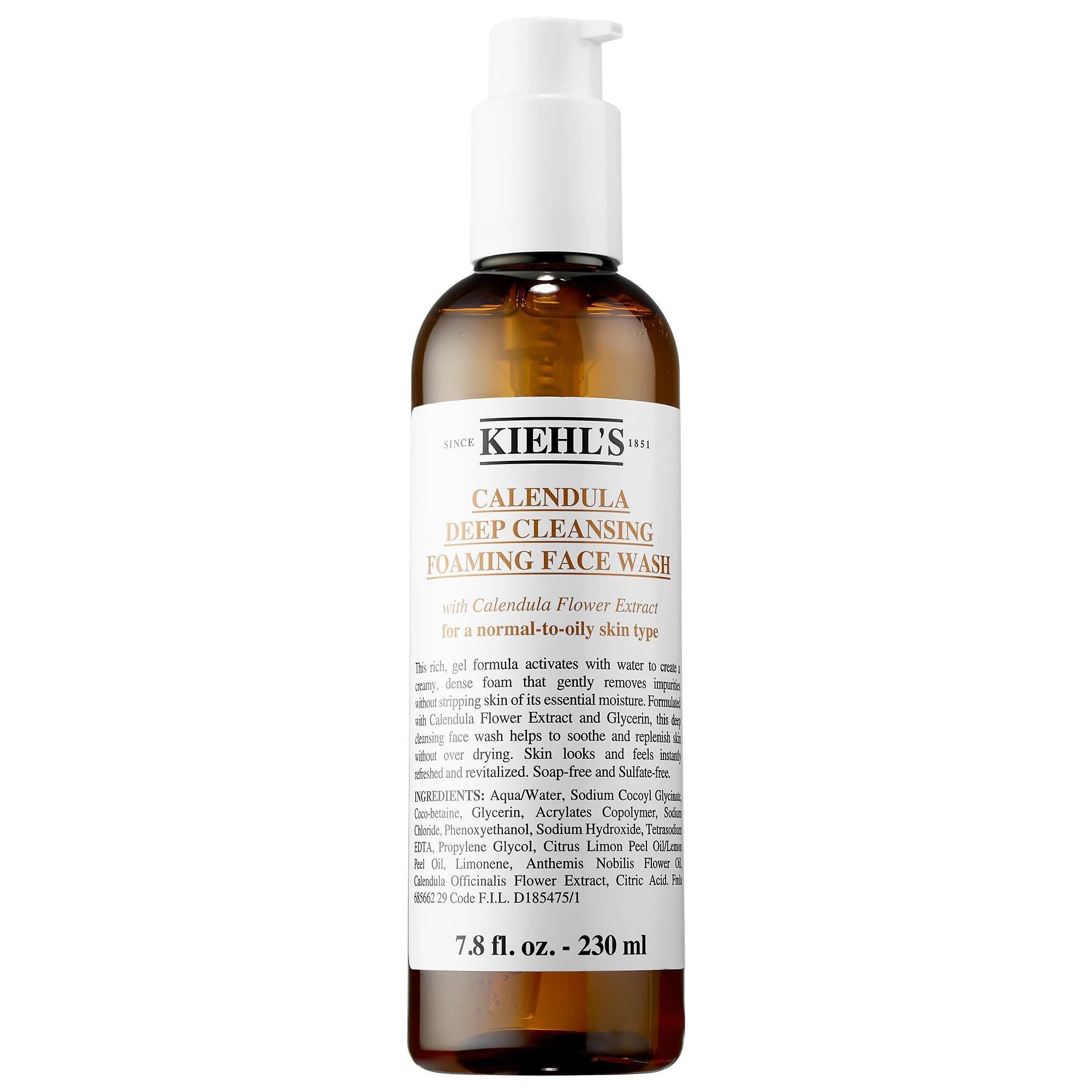Calendula Deep Clean Foaming Face Wash - Gentle, Non-Drying Cleanser for Oily Skin, Paraben-Free