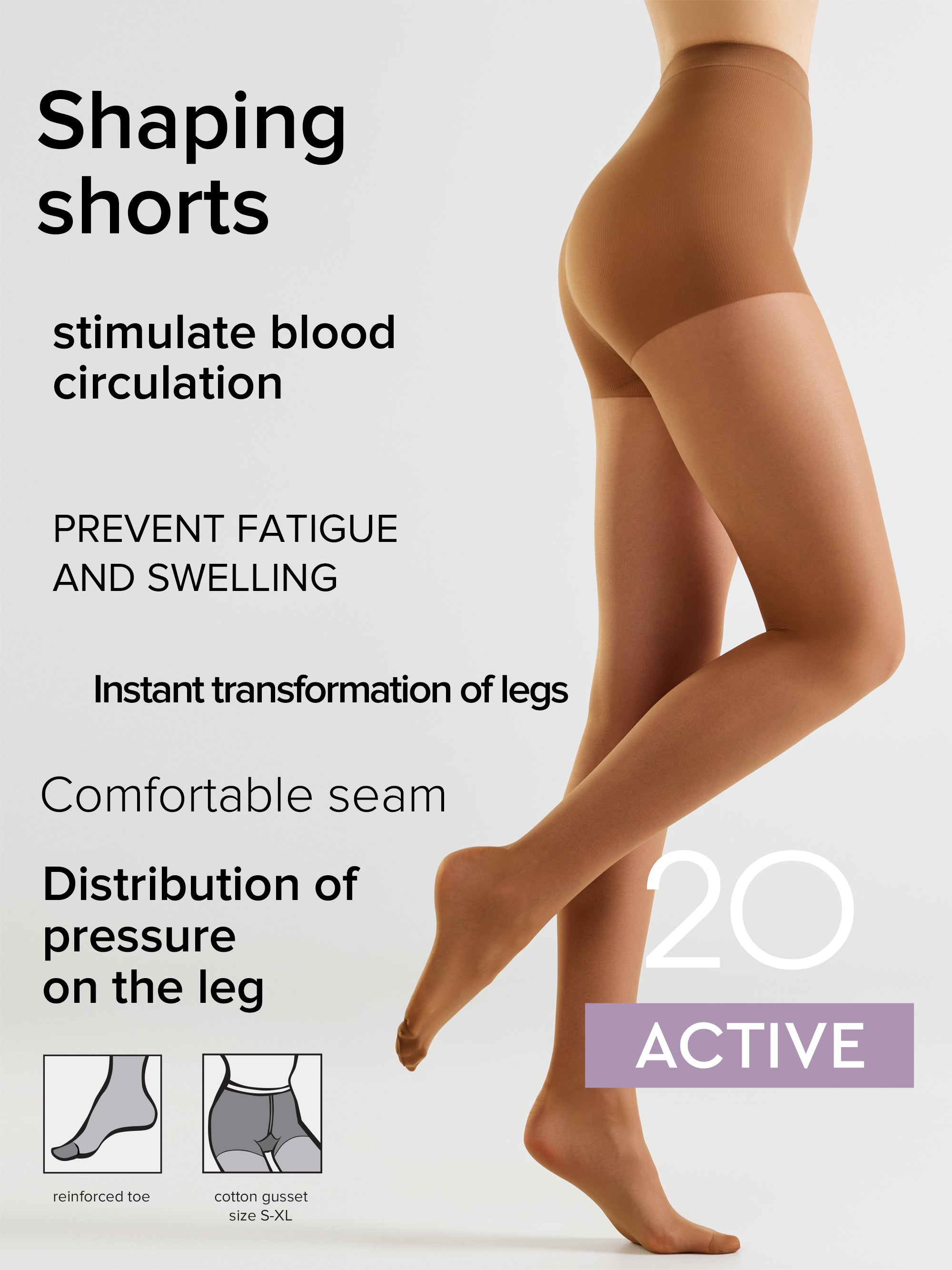 Tights Conte Active 20 Den - Support & Compression