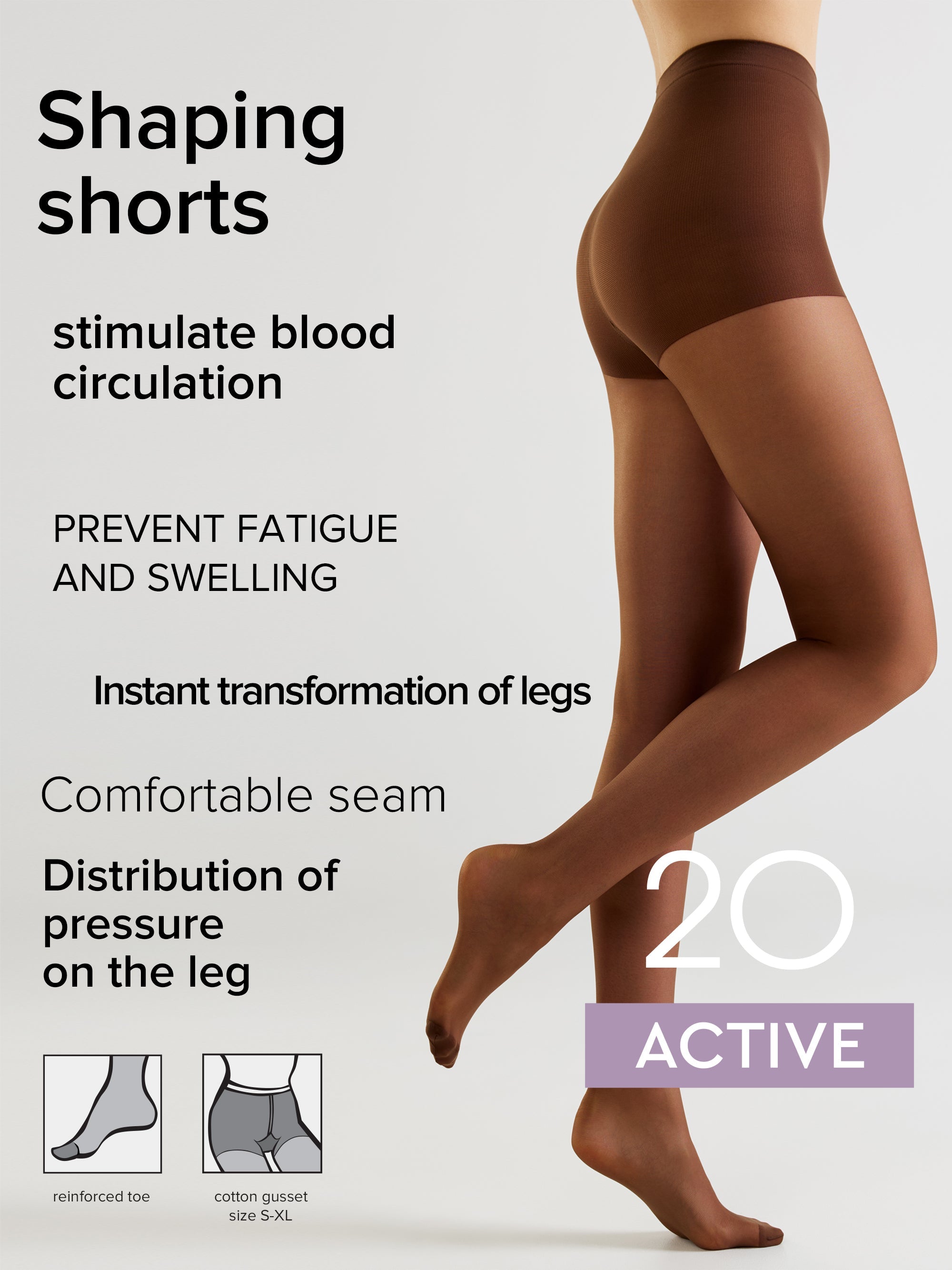 Tights Conte Active 20 Den - Support & Compression