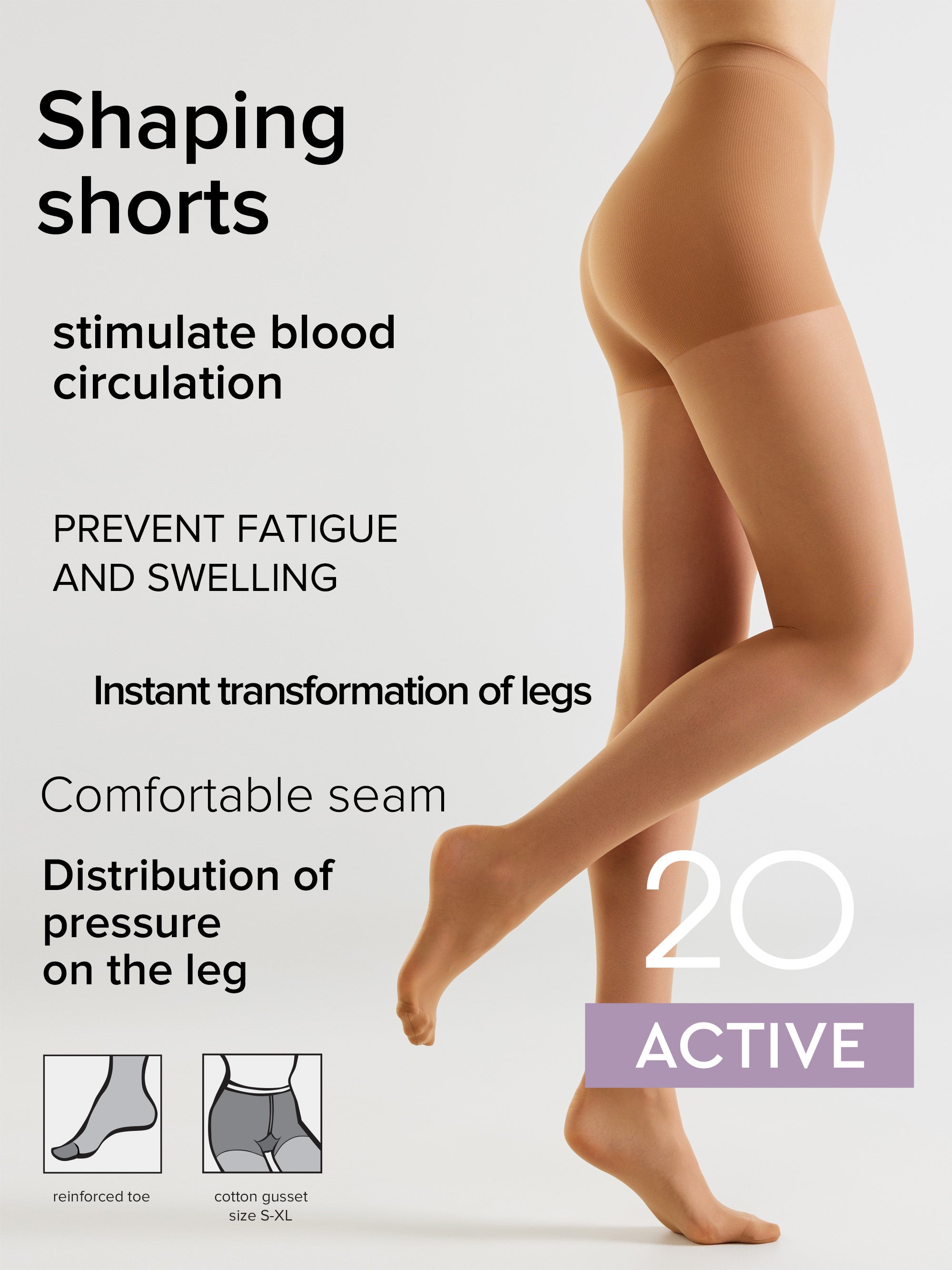 Tights Conte Active 20 Den - Support & Compression